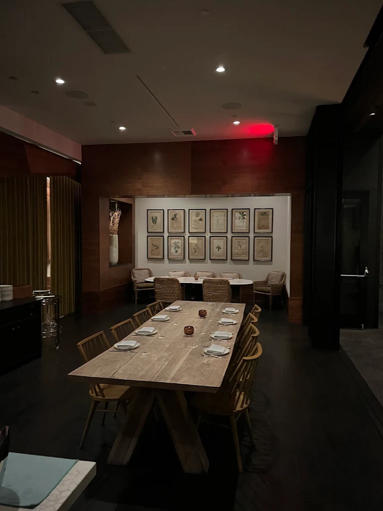 The private dining room at Darling