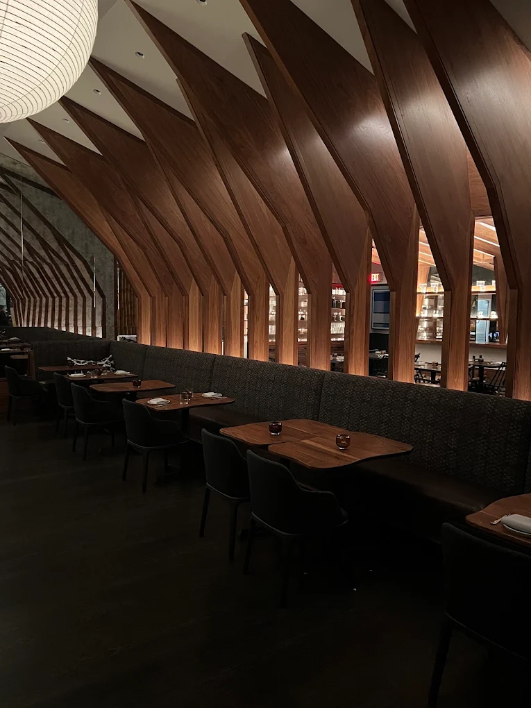 The vaulted dining room at Darling